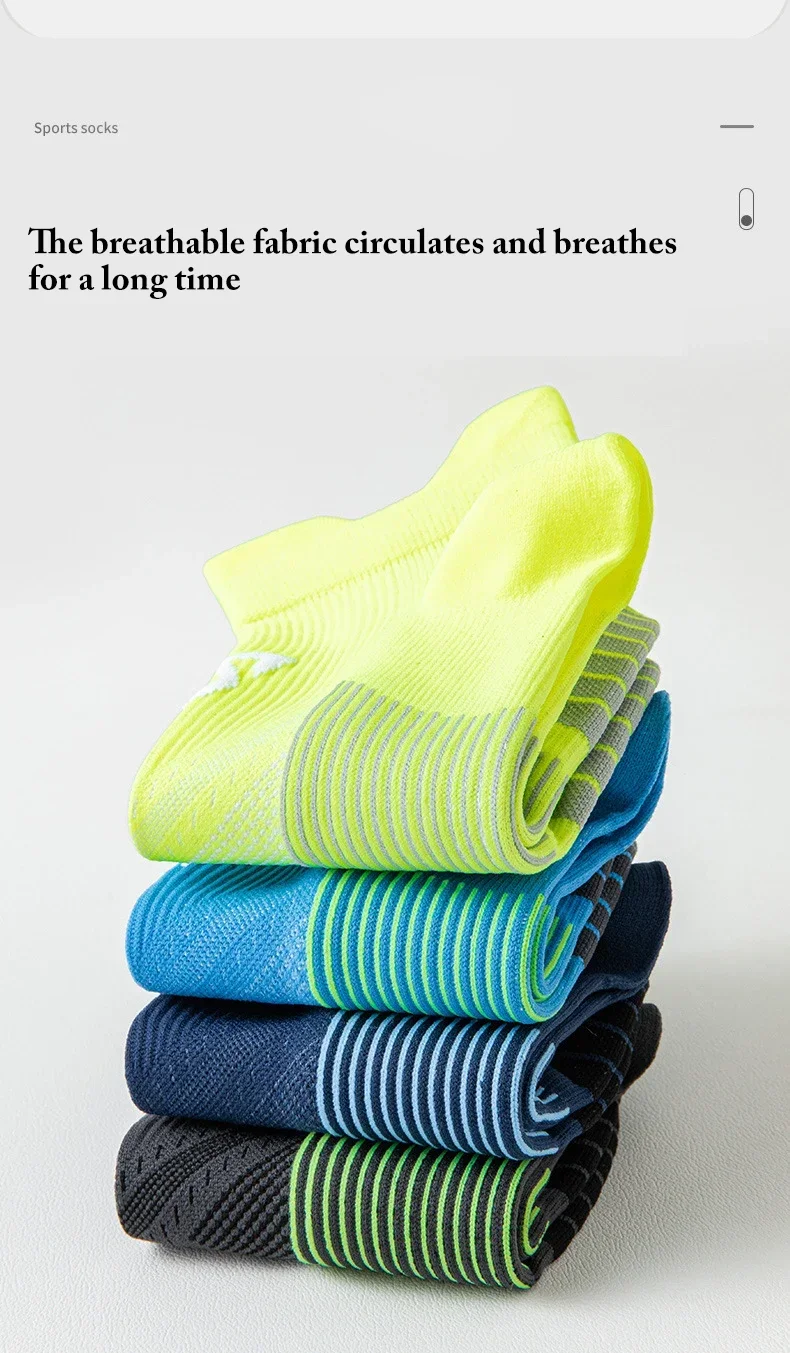 4 paare/los Frau männer Socken Kompression Atmungs Basketball Sport Radfahren Laufen Handtuch Socken Hohe Elastische Rohr Socken – Detail 6