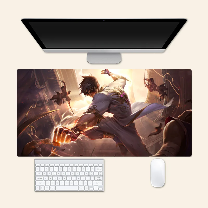 The Blind Monk Large Mouse Pad Lee Sin League Of Legends Anime Game PlayMat Creative Desk Mat Office Mousepad