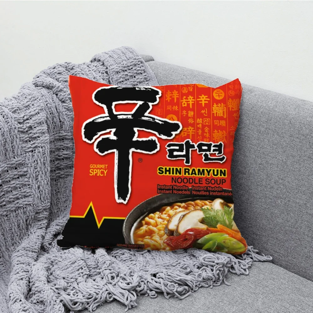 N-Nongshims Shin Ramyun Pillow Case Pillow Case Soft Cushion Cases for Farmhouse Sofa Decor Home Decorations and Protector