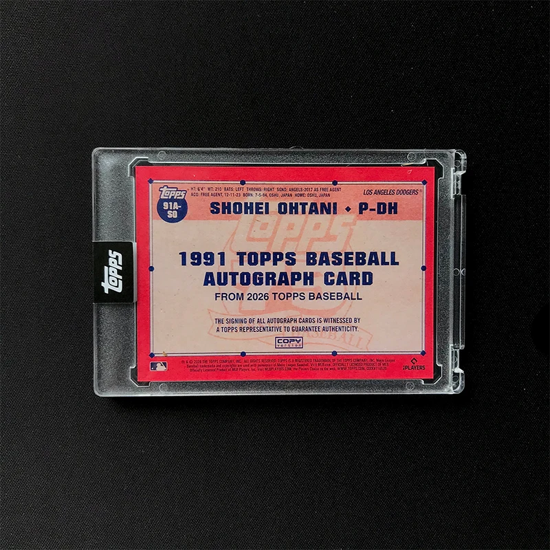 2026 75th Anniversary Shohei Otani Signature Card Dodgers Original Replica Homemade Card with Original Seal and Seal