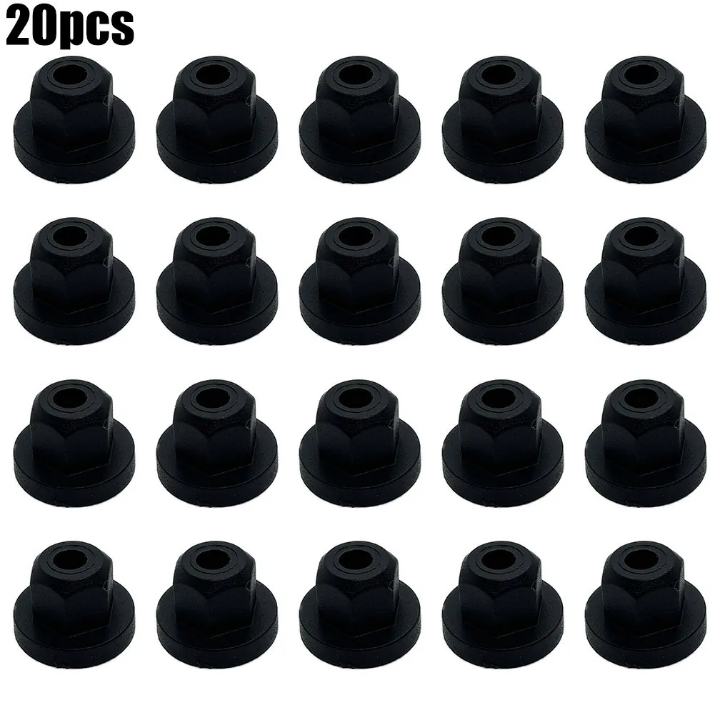 

20pcs Nut Plastic Nuts with Rings for BMW E36 E39 E46 E60 E61 E65 E90 E91 for X3 for X5 for Mercedes Auto Fastener Clip 4.5mm