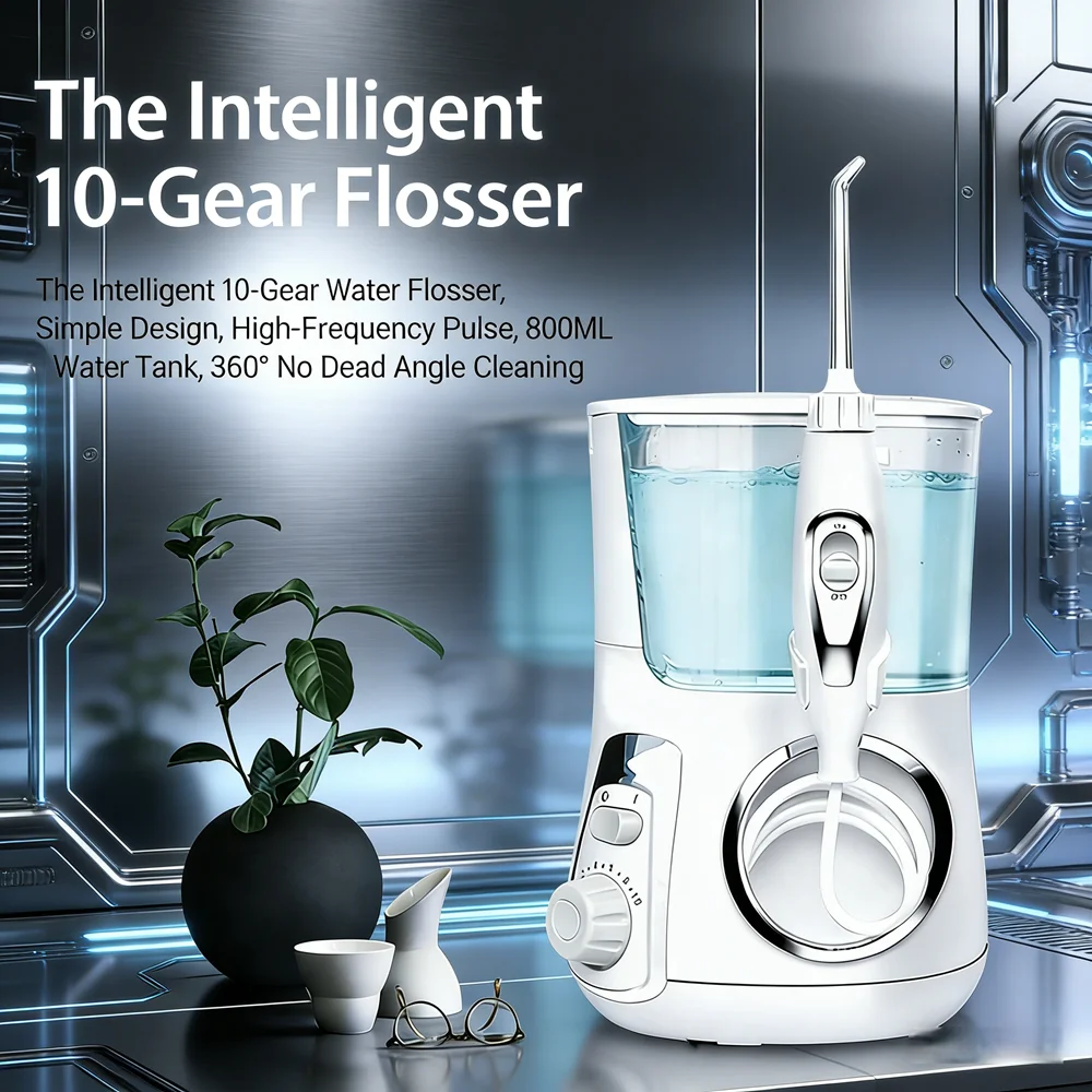 

Электрический ирригатор для полости рта 800 мл, 10 режимов, 5 насадок, настольный, для ежедневного ухода за полостью рта