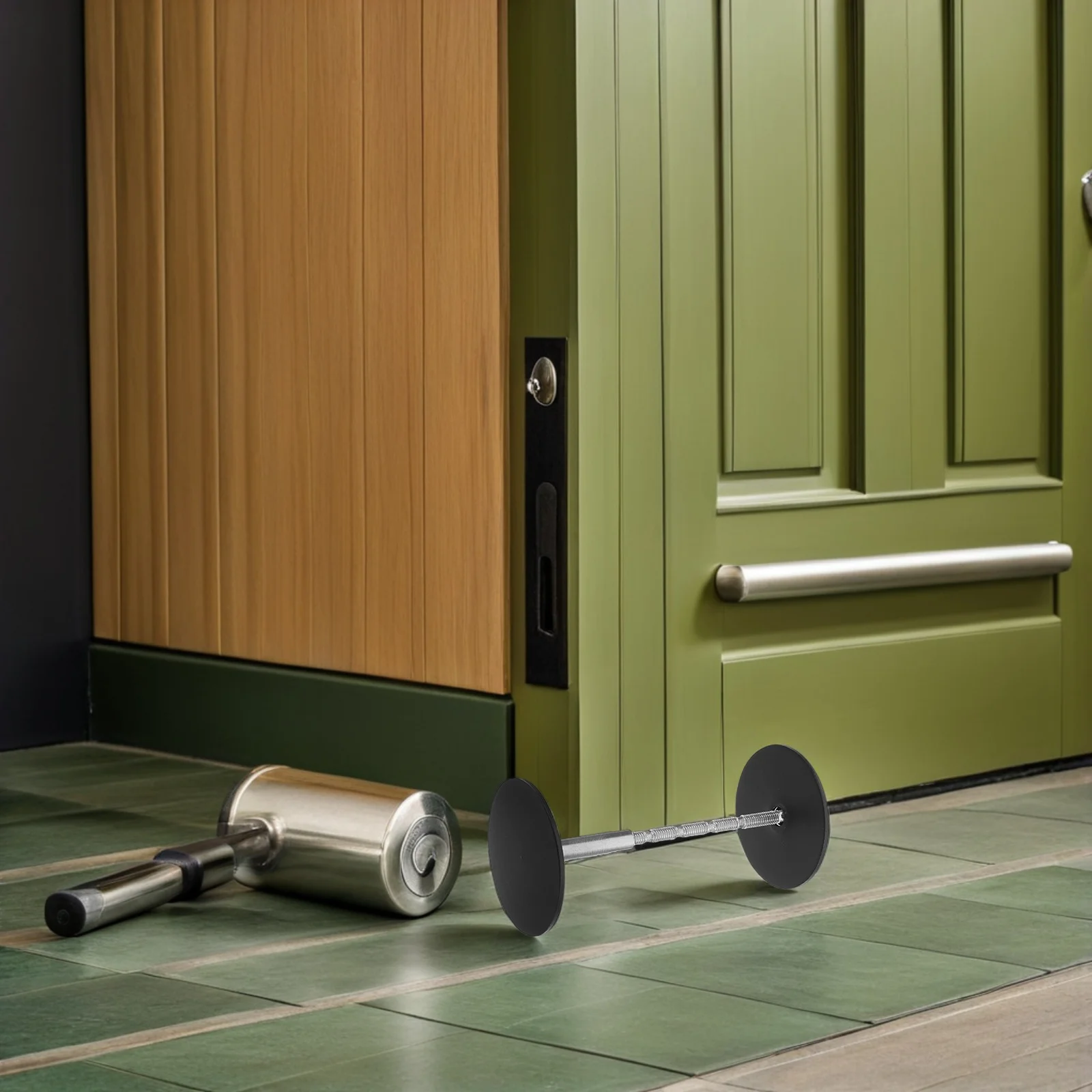 

1 Set 30Mm Stainless Steel Door Hole Filler Plate Cat Eye Decorative Cover For Deadbolt Lock Repair Home Security Knob Hole