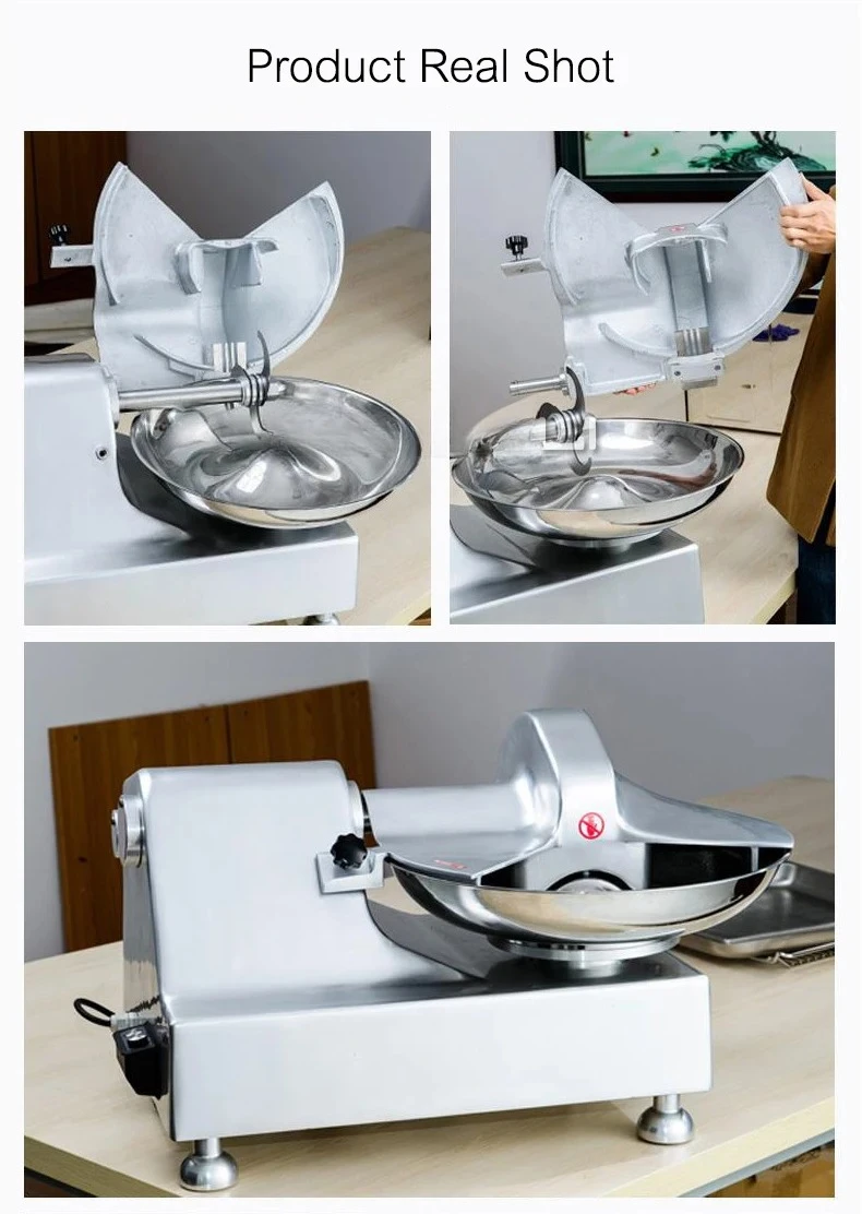 Automatic Cutting Machine Stainless Steel Mixer Chopping Machine Chopped Meat/Vegetable Food/Beef Ball/Meat Filling 5.5L