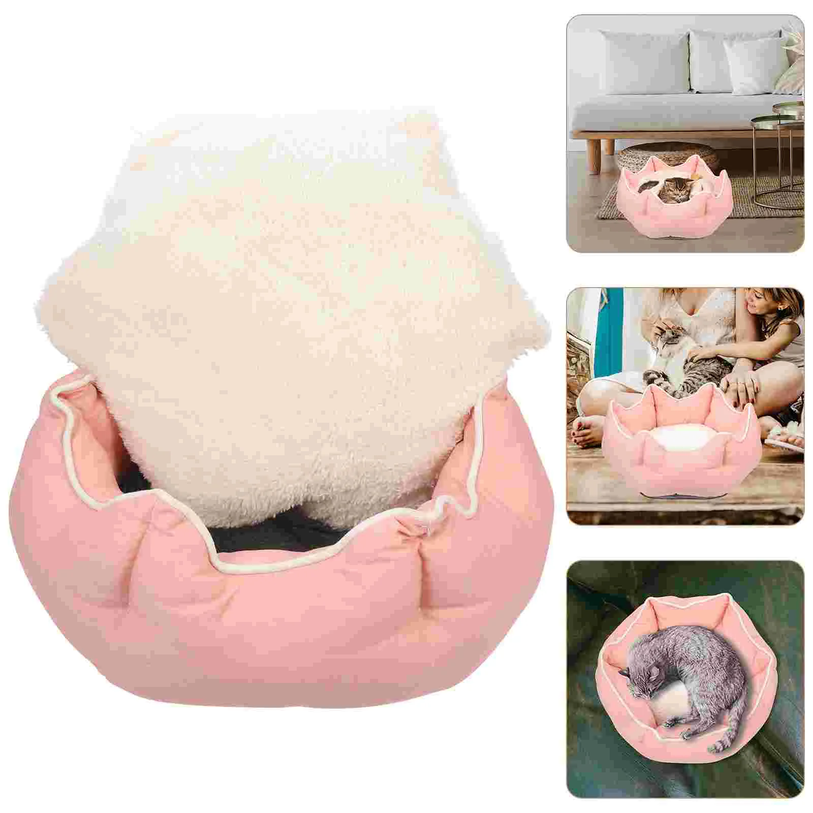 Cat Bed Houses Nest Beds for Indoor Cats Clearance Winter Hut Pet Outdoor Kitten Caves Warm