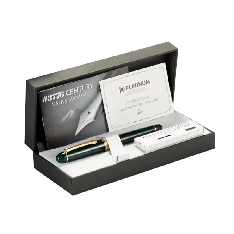 Japan Original PLATINUM 3776 Fountain Pen Century 14K Gold Nib Laurel Green Castle White PNB-13000 Or PNB-15000 Writing Pen Gift