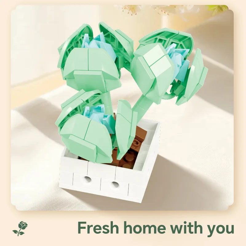 

Мини-растение бонсай, строительный блок, цветочное растение, вишневое дерево, букет в горшке, модель кирпича, украшение для дома, игрушка для детей, подарки