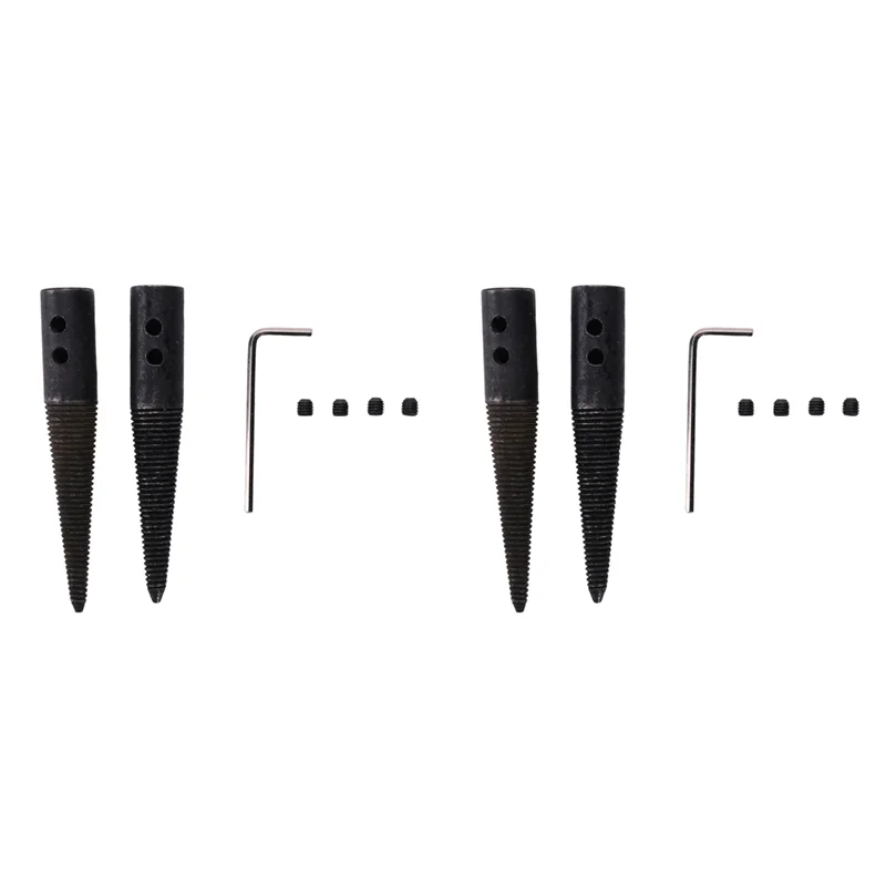 ABFY-6Pcs Polishing Connecting Rod Tapered Spindle Adapter Threaded For Bench Buffer Buffing Polishing Wheel