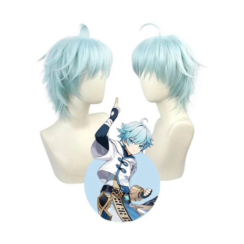 Anime Game Genshinimpact Chongyun Cosplay Costume Chun Yun Wig Uniform Set Outfits Halloween Party Chong Yun Cosplay Costumes