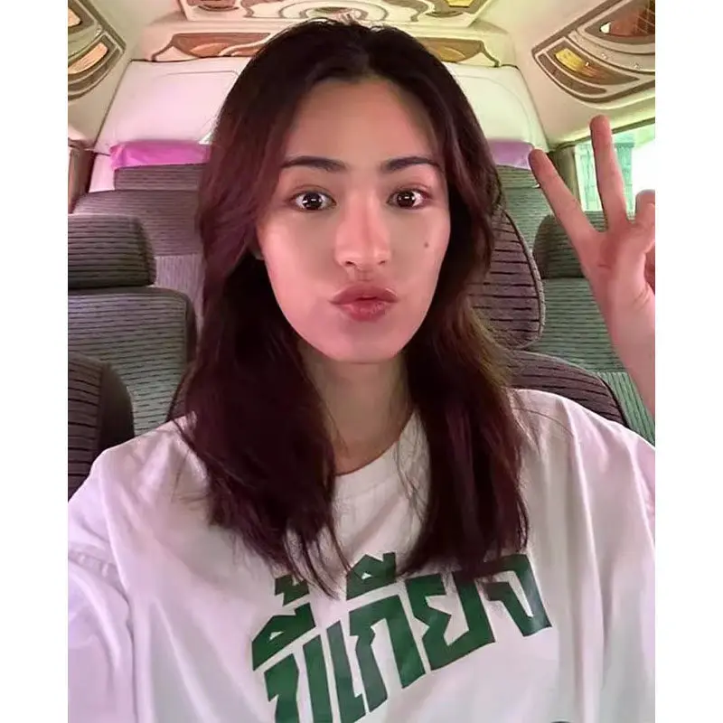 Thai Drama The Secret of Us LingOrm Ling Ling Same Graphic T-shirt High-Quality Summer Short Sleeve Streetwear Harajuku Tops