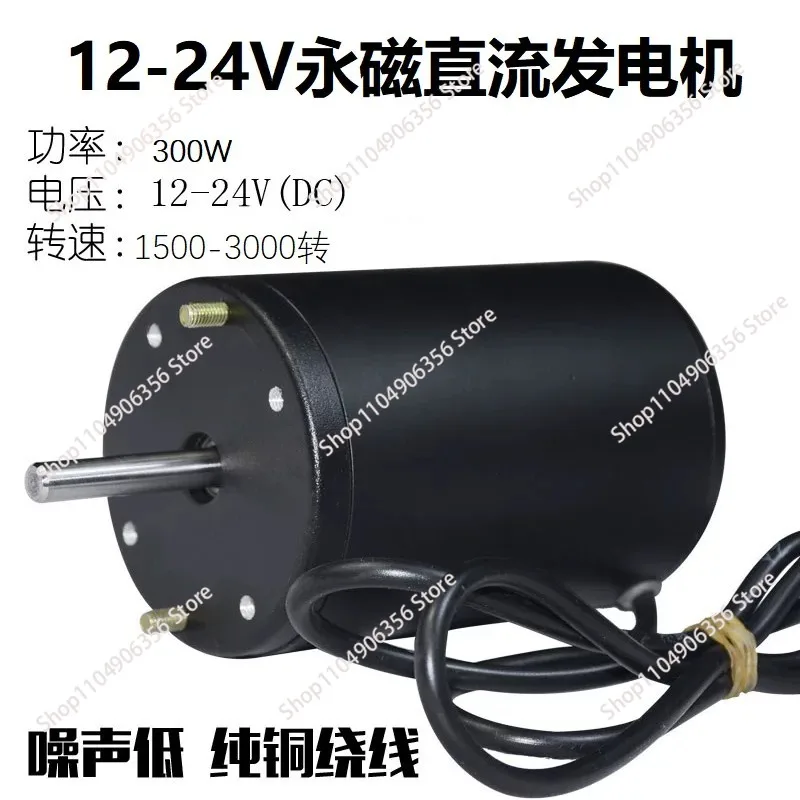 for 12-24V300W double bearing positive and negative carbon brush DC generator wind hydraulic hand high power