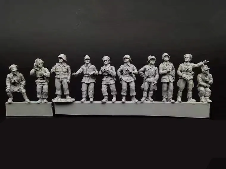 

1/72 Resin Die Casting Character Model GK Soldier 10 People DIY Toy Assembly Kit Free Shipping