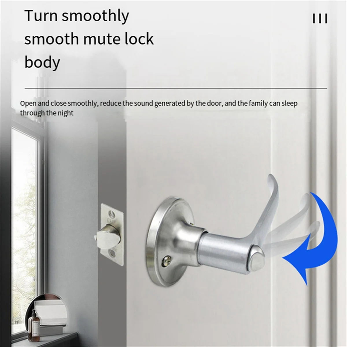 ELBA_Door Handle Lock Entry Sliding Home Use for Bedroom Indoor Household