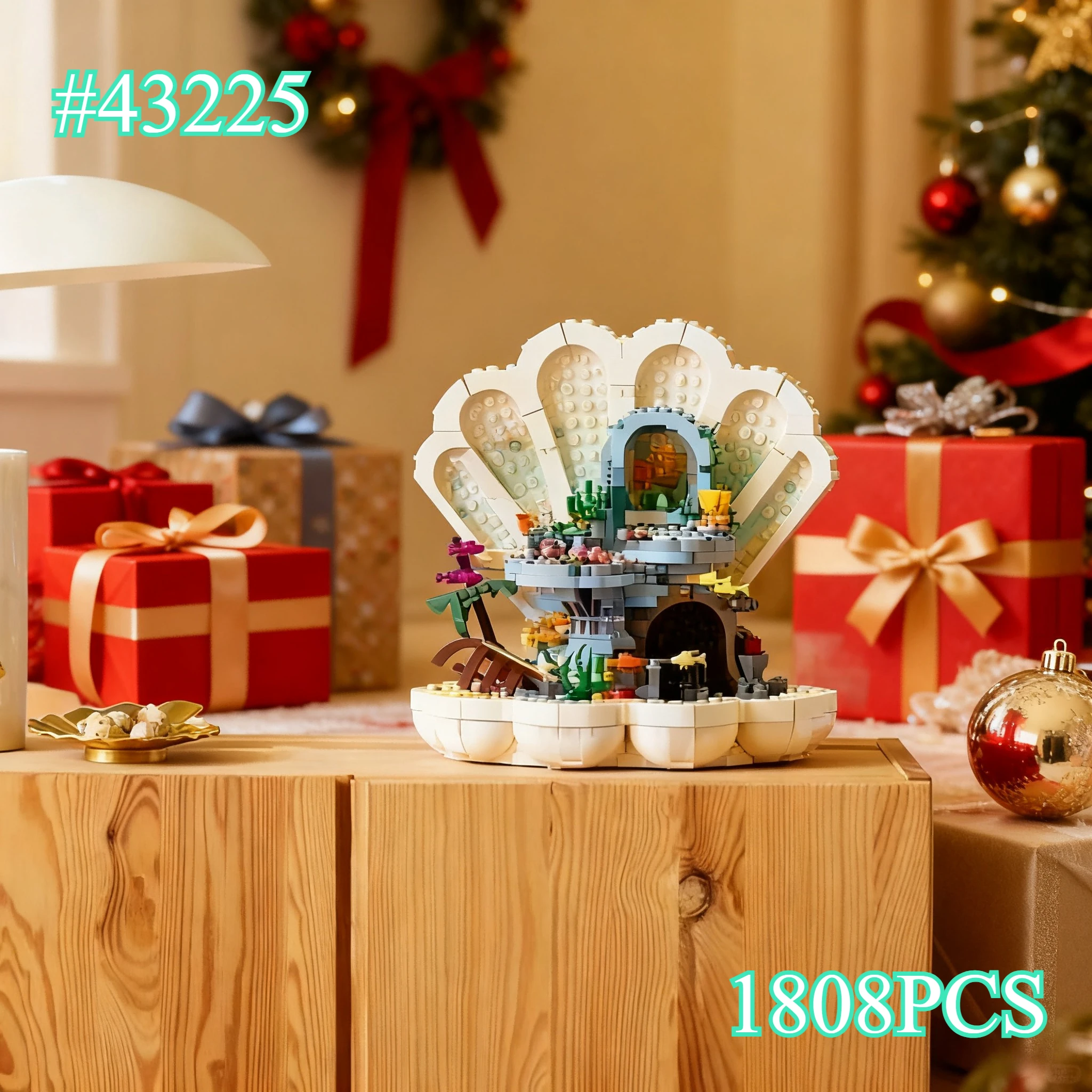 مجموعات مكعبات بناء MINISO The Mermaid in the Shell 43225 مناسبة لهدايا عيد الميلاد المتوافقة مع جزيئات Legoed