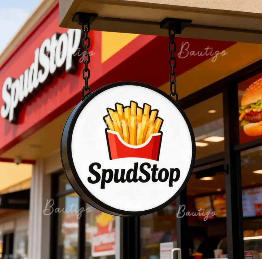 Personalized LED Sign Custom Lightbox Business Outdoor Logo Storefront Illuminated Double-sided Light Box Signboard Customizable