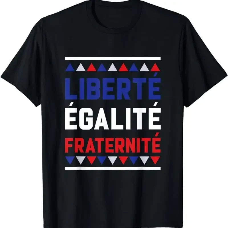 T-shirt avec drapeau français pour la Journée de la Bastille, Liberte Egalite Fraternite