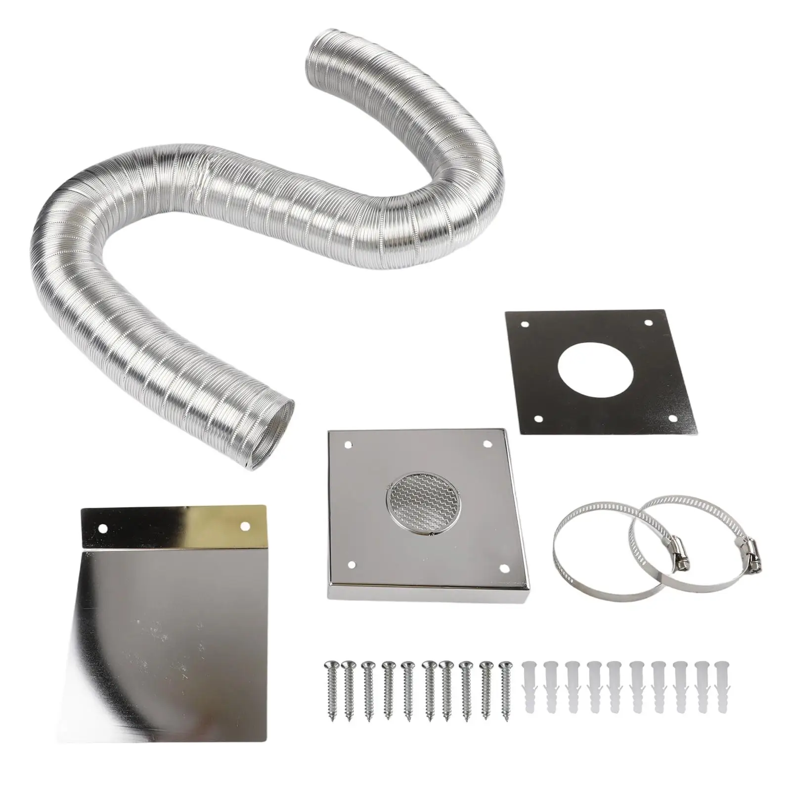 Pellet Stove Fresh Air Intake Kit Outside Cold Air Kit For Pellet Stove Pipe Aluminum for flex Vent Pipe For Stove BBQ