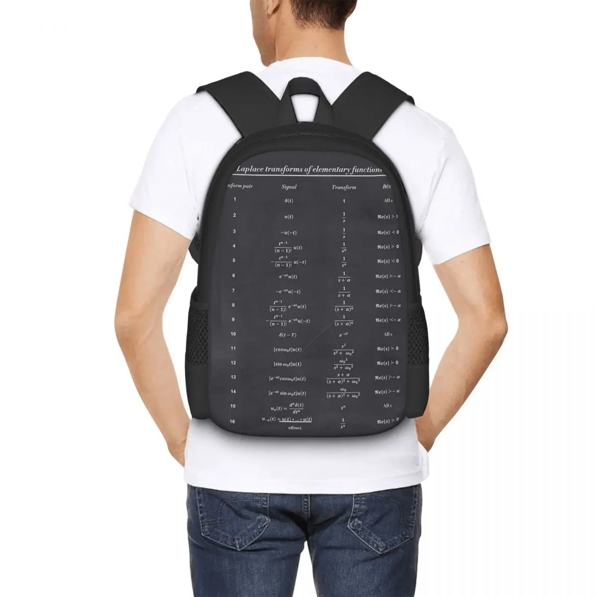 Table Of Laplace Transform Backpack Hot Sale Daypack Large Capacity Kids BookBag School Bag Shoulder Bags for Men Women