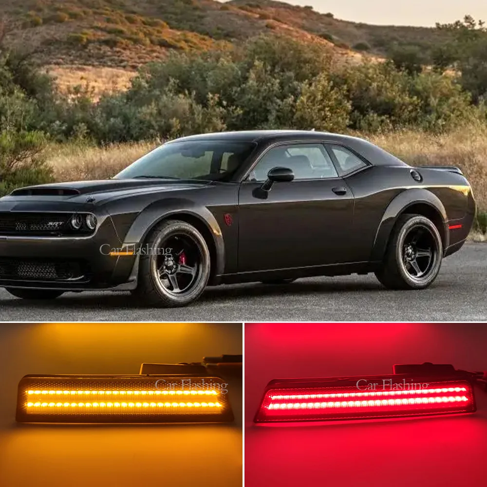 

For Dodge Challenger 08-14 Side lights Turn signal bar lights LED surround width lights Challenger