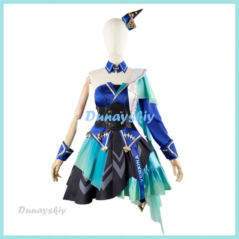 FC6Game Umamusume: Pretty Derby Verxina Cosplay disfraz peluca un hombro vestido de noche falda de princesa mujer Kawaii carnaval @ FC8!