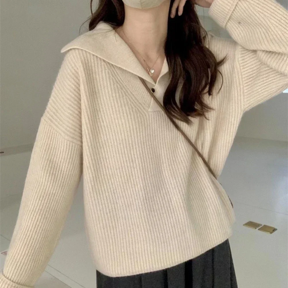 Casual Outing Autumn Winter Sweater Casual Sweater Length 55 Cm Daily Casual Wear Holiday Fashion Long Sleeve Regular Length