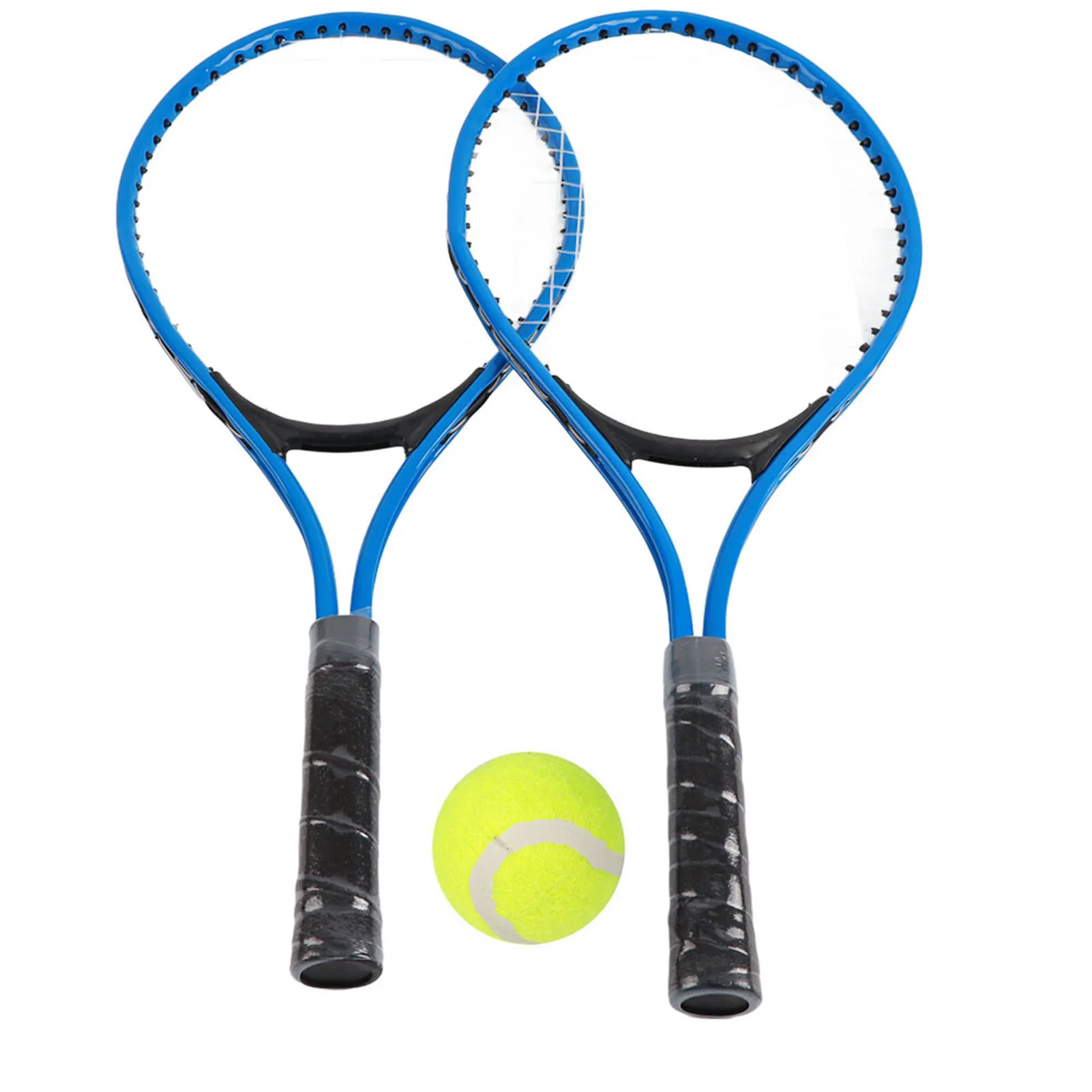 Tennisracket van ijzerlegering voor kinderen, beginners oefenracket accessoire met bal en draagtas