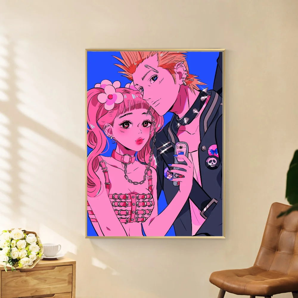 Paradise Kiss DIY Sticky Poster Fancy Wall Sticker for Living Room Bar Decoration Wall Decor