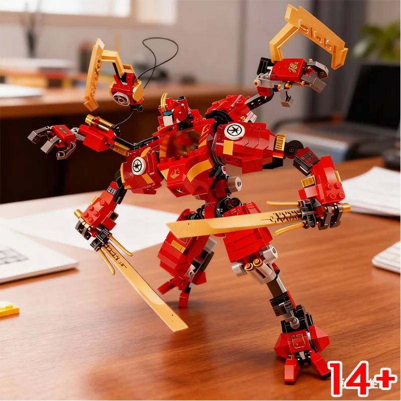 Ninja Series Red Dual Climber Blade Mech Robot Model Building 623PCS Blocks Toys For Adults Christmas Party Gifts Collecti - view 2