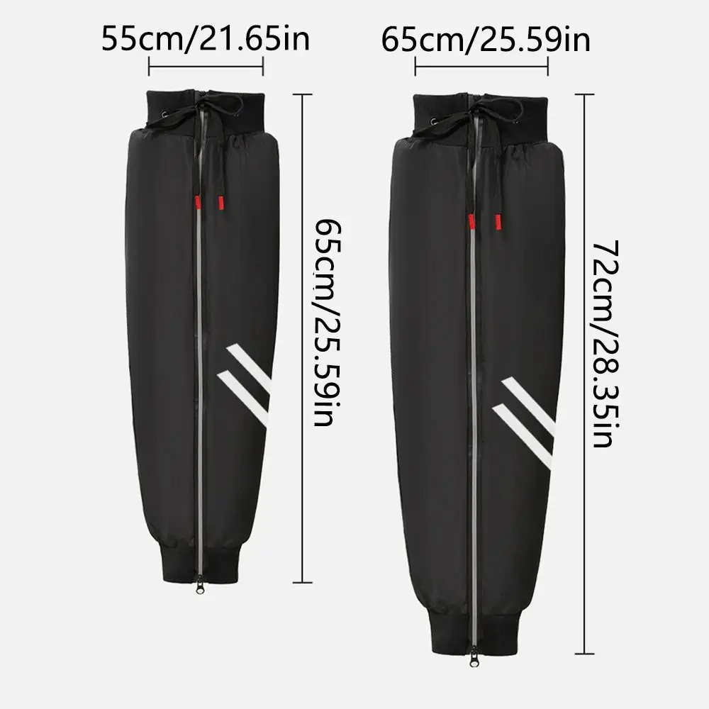 Cold-Proof Zipper Thermal Kneecap Reflective Fleece-lined Warm Legs Sleeves Waterproof Comfortable Electric Vehicle Knee Pads