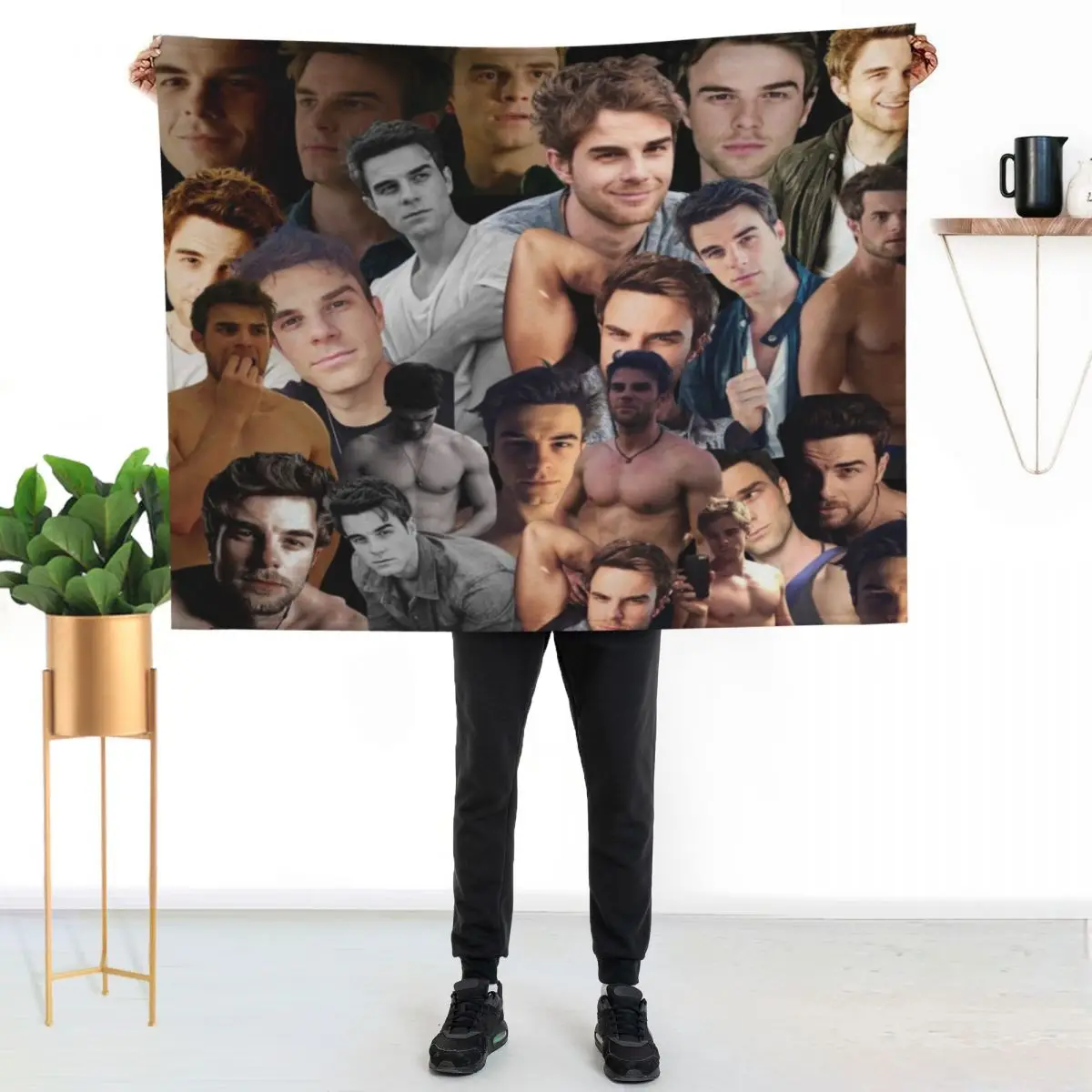 kol mikaelson photo collage Throw Blanket bed plaid blankets ands Extra Large Throw Winter beds Luxury Throw for winter Blankets