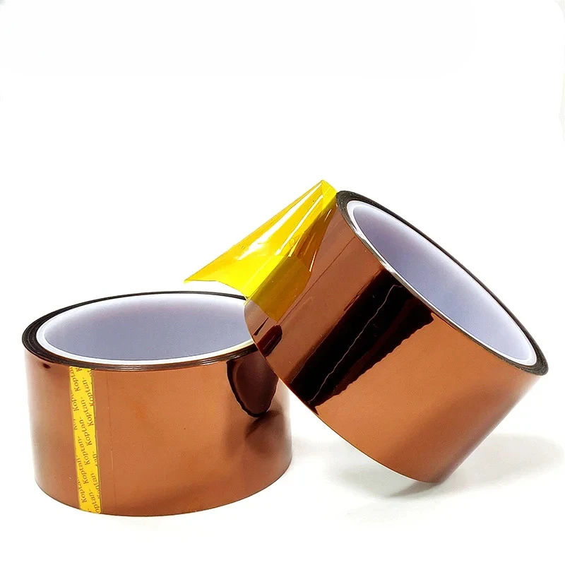 5/6/8/10/12/15/20MM x 30M Brown High Temperature Resistant Kapton Tape Polyimide For Electric Task/grills/powder coating