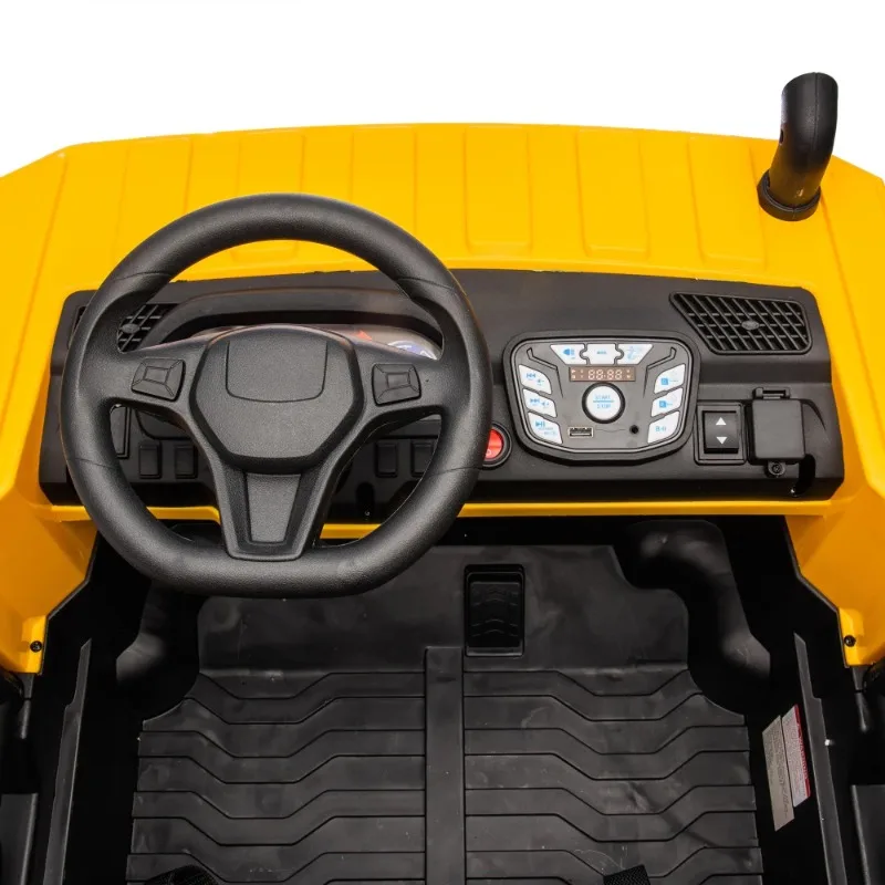 24V 2-Seater Kids Ride On Electric Car with Remote Control 400W Motor E-Dump Bed LED Lights Bluetooth MP3 USB Music Toy for kids