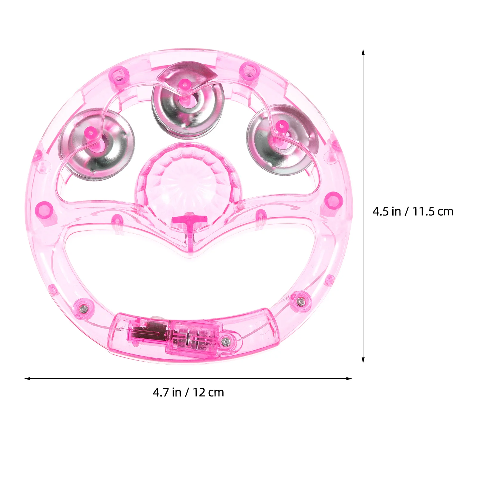 

2pcs Light Up Tambourines Flashing Handheld Musical Instrument For Kids Adults Karaoke Party Percussion Sensory Entertainment
