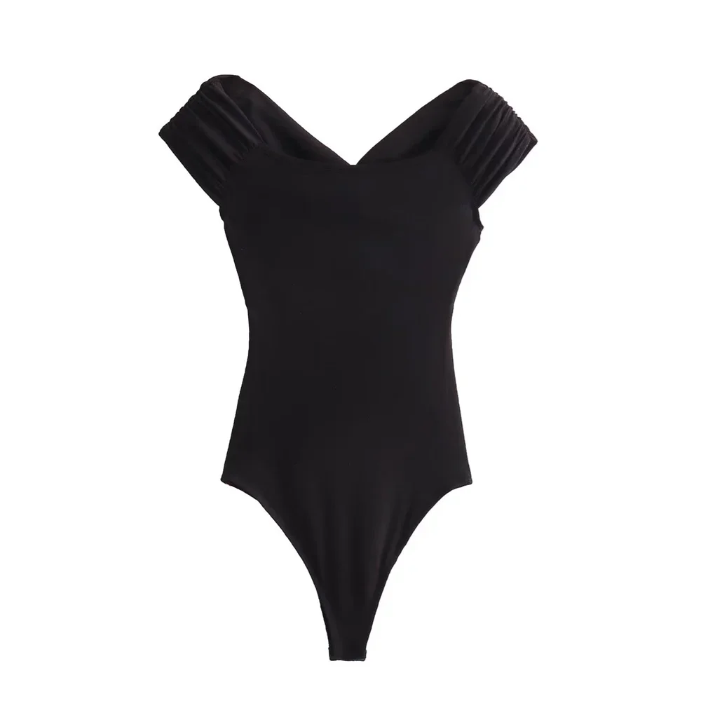 2024 여성 섹시 원라인 넥 타이트 점프수트, 캐주얼 패션, 신상품