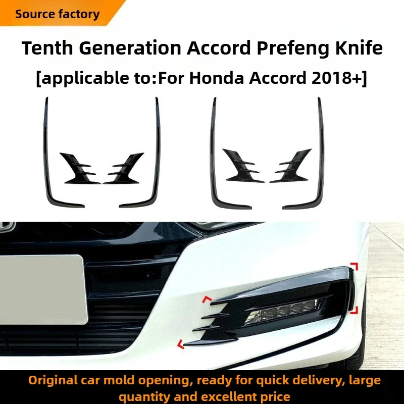 

For Honda Accord 10th Generation 2018+ Model Front Wind Blade Front Bumper Surround Exterior Decoration Access Interior Sticker