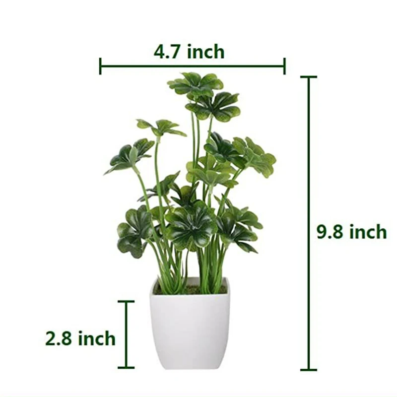 25cm Fake Plants Bonsai Artificial Mini Plant Potted Small Greenery Faux Tree Tropical Leaves For Desk Home Indoor Decoration