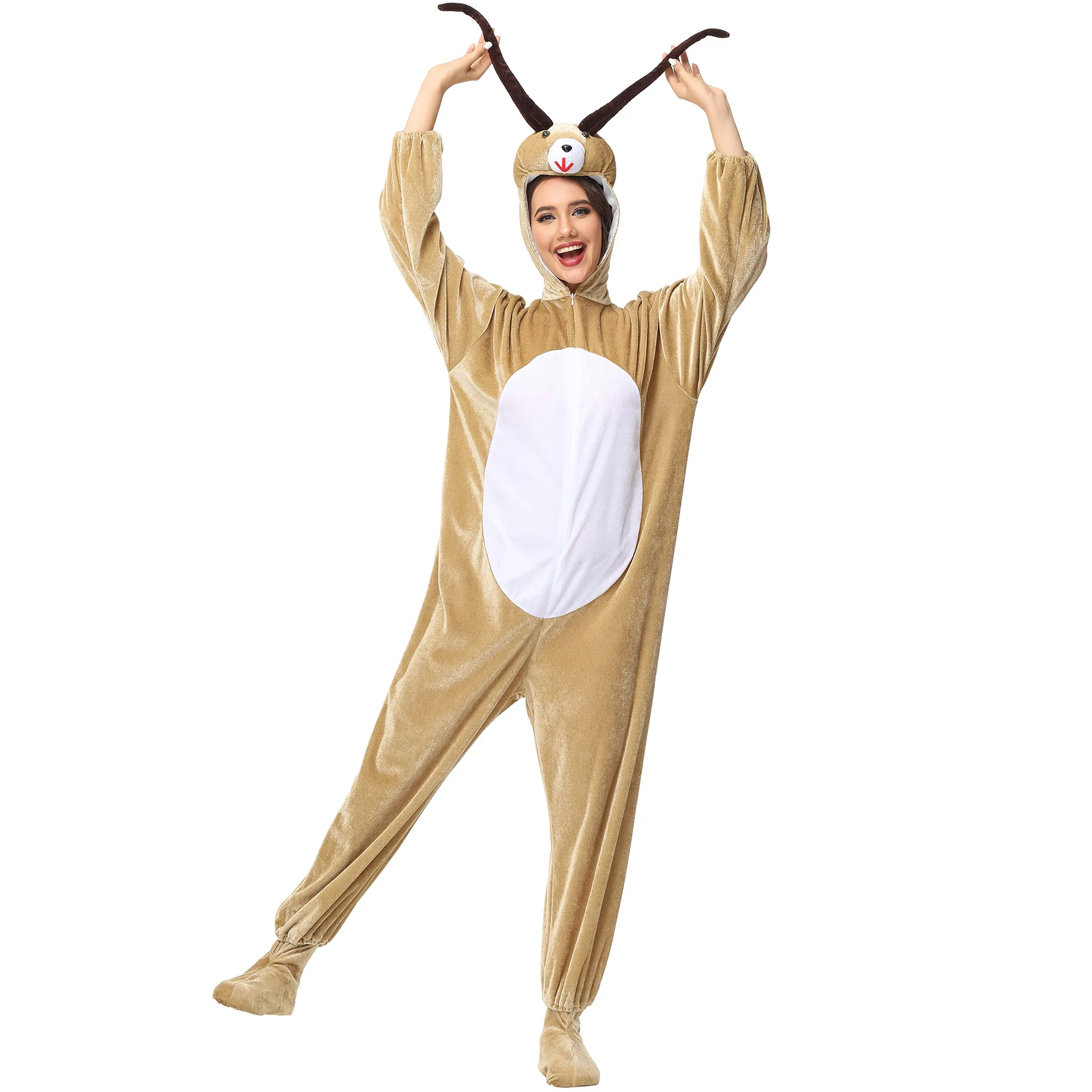 

S-L Cartoon Goat Animal Costume COS Play Costume Halloween