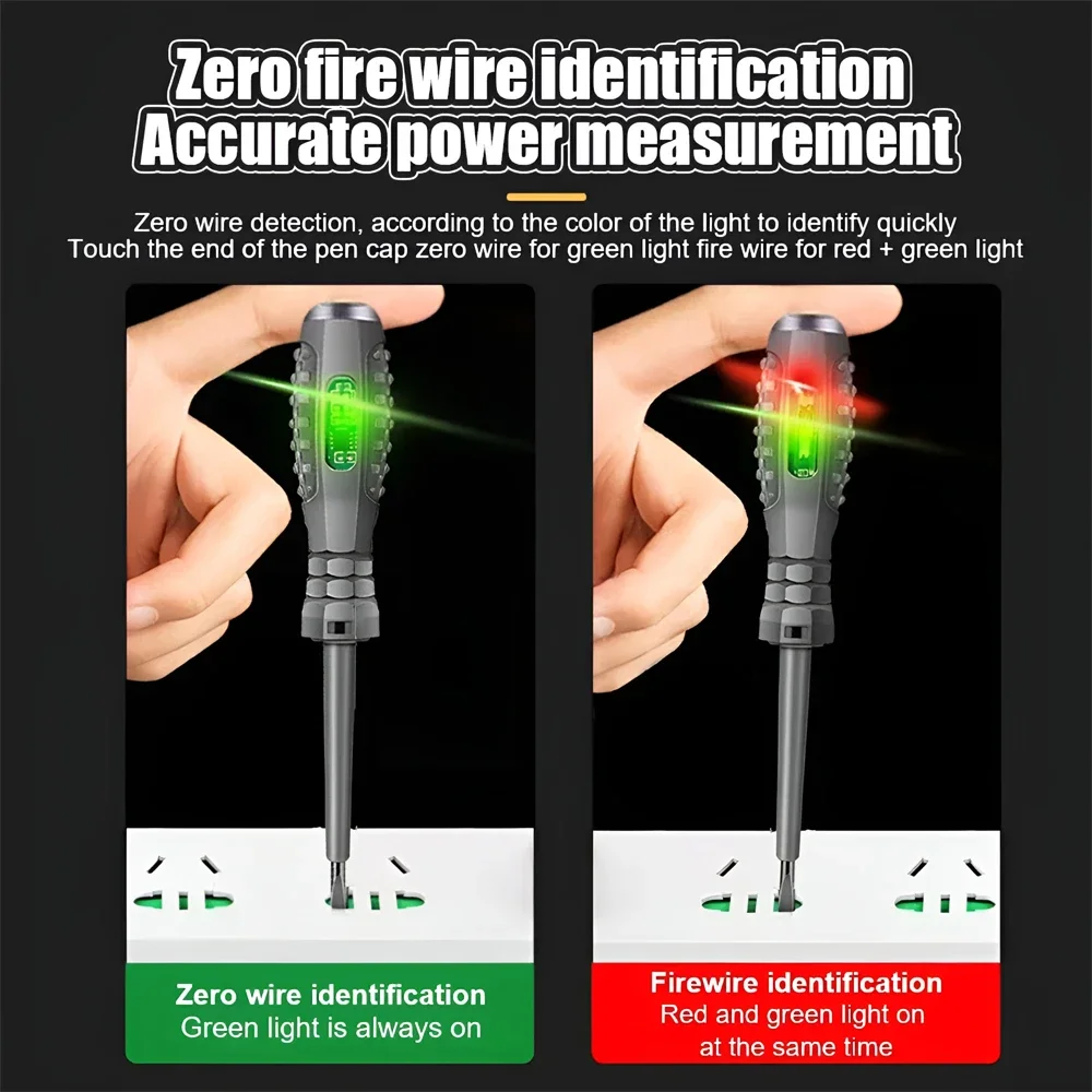 Digital Voltage Tester Pen AC Non-contact Induction Test Pencil Voltmeter Detector Electrical Slotted Screwdriver Indicator