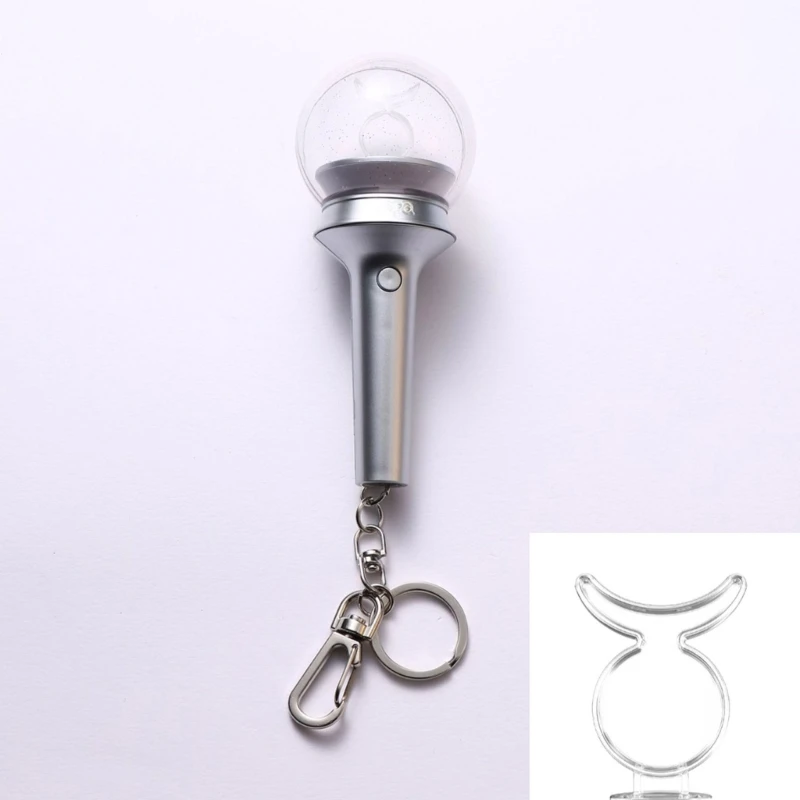 LED Small Lightstick Keychain Charm for Music Concerts, Colorful Lamp Bulb Pendant Fans Support Accessory Gatherings