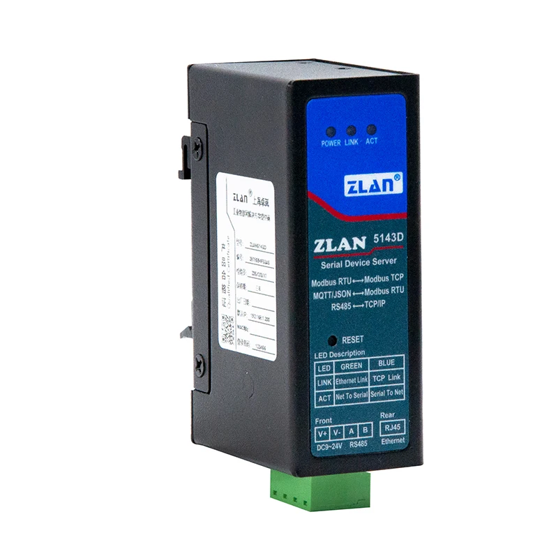 The Custom-made Products Have No LOGO Small Size Din Rail Mounted Modbus RTU  Ethernet One Serial Port IoT Applications Modbus