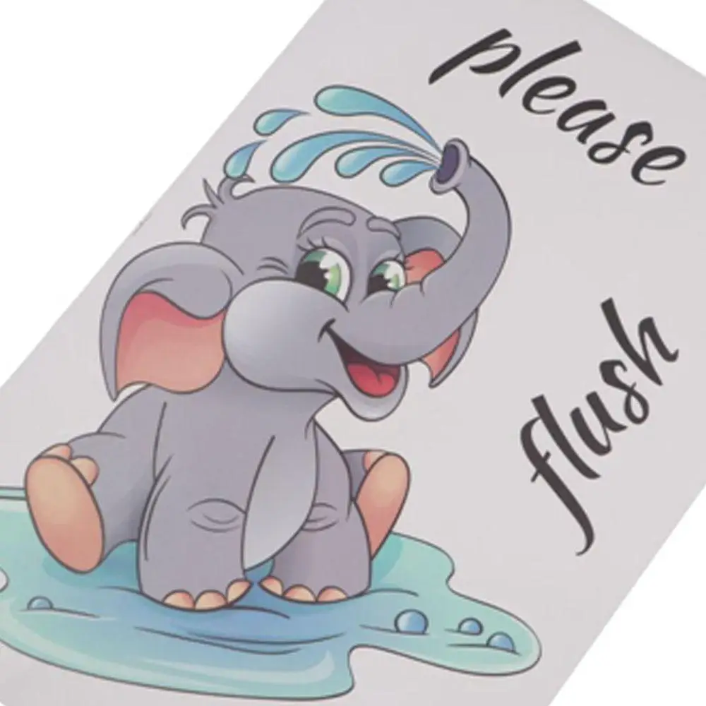 Funny Elephant Elephant Playing Water Stickers Lovely Playing Water Elephant Toilet Decals PVC Waterproof Bathroom