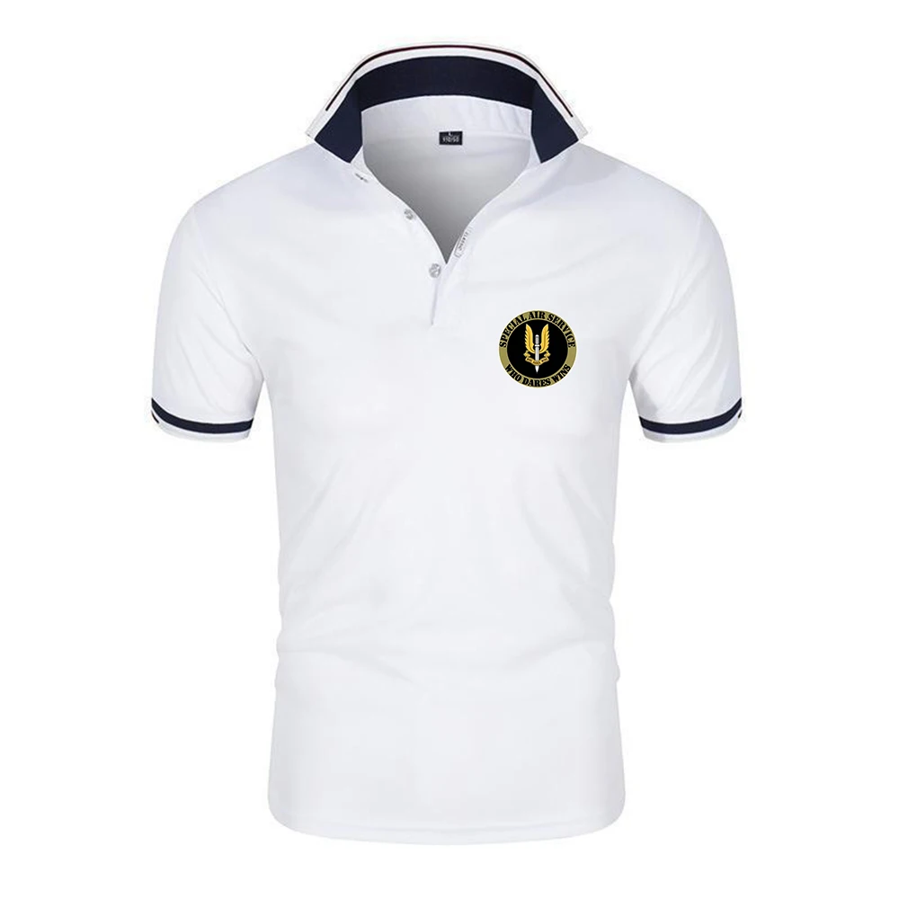 Daily Commute Lapel Collar Polo Shirt Military SAS Sniper Special Military Operations 2026 Men's Bright Colors Fashion T-shirt