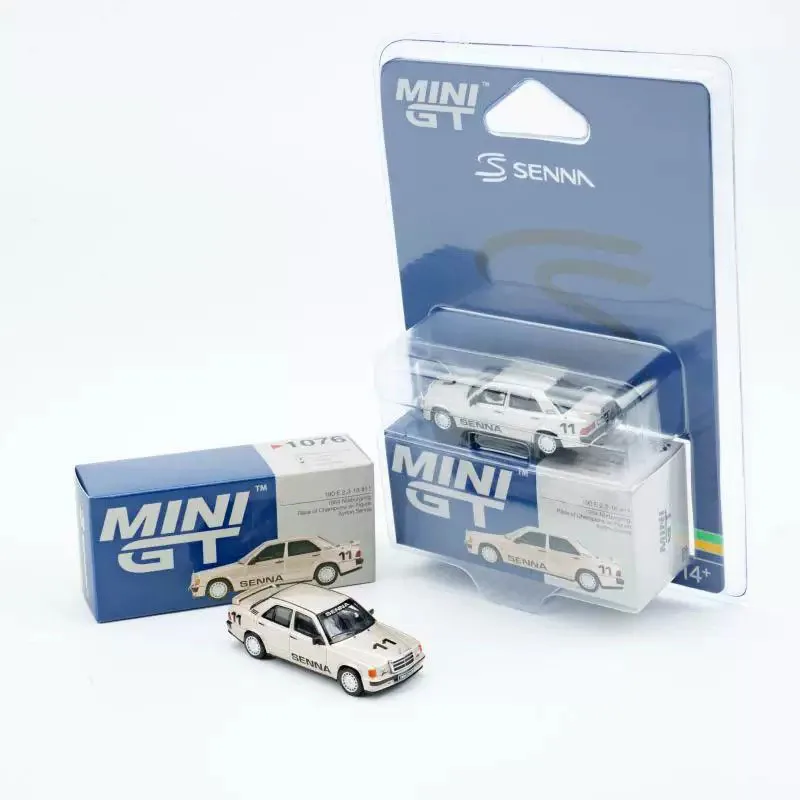 

MINI GT 1:64 190E 2.3-16 С фигуркой 11 # Коллекционная модель автомобиля из сплава: украшение, игрушка, подарок
