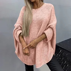 2024 maglione lavorato a maglia da donna solido elegante allentato autunno inverno lungo Y2k maglione da donna primavera caldo morbido pullover Fashon Streetwear