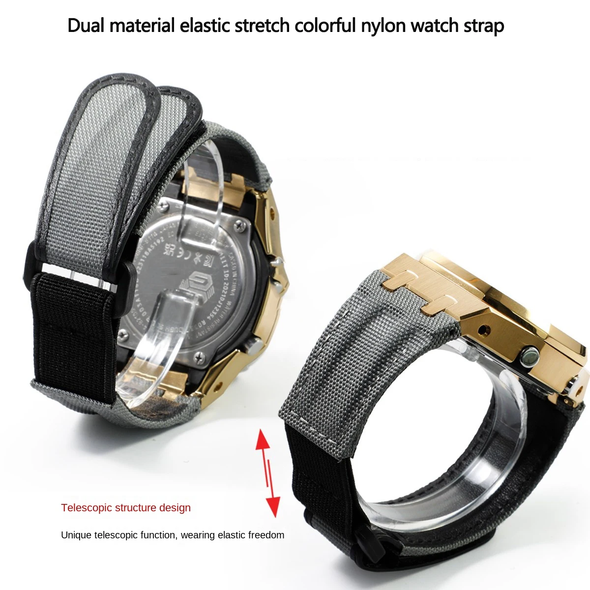Fit for Casio Farmhouse Oak Series GA-2100/2110 GA-B2100 GMA-S2100 GM-2100 modified stainless steel case nylon strap Mod kit
