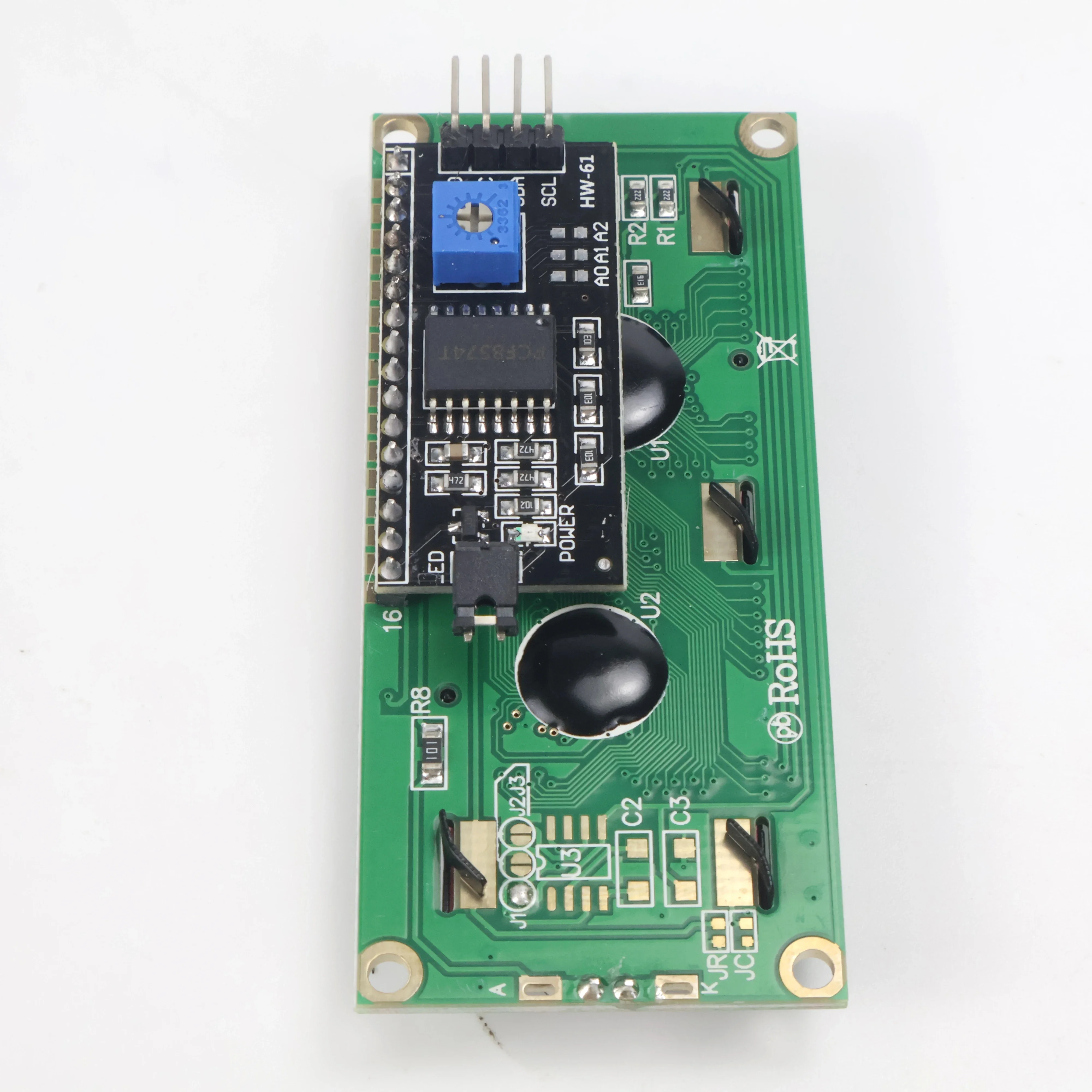 1602A 16x2 LCD Display Module with I2C Interface Adapter, Blue/Yellow-Green Backlight for Arduino Raspberry Pi,Pre-soldered (5V)