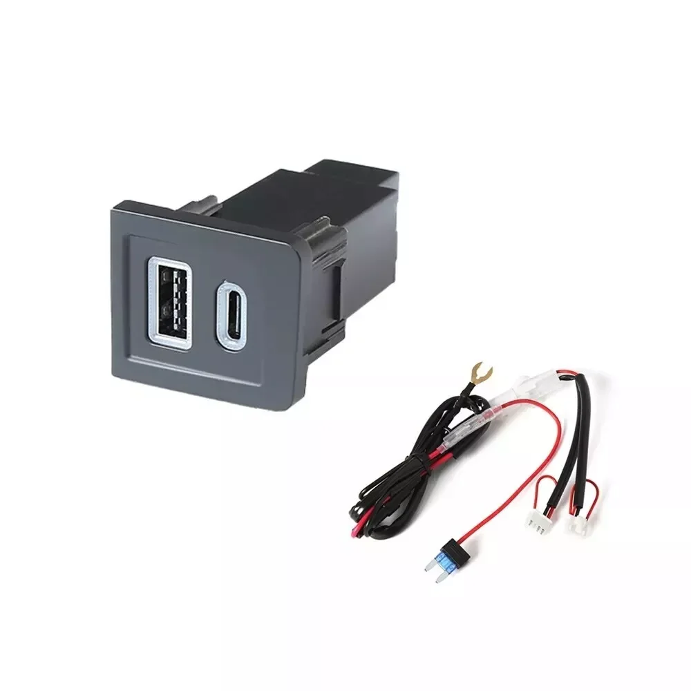 1 Stück Auto-USB-Ladegerät PD Quick Charge QC3.0 Telefon-Ladeadapter Anschluss Passend für Volkswagen Multivan T5 Auto-Zubehör
