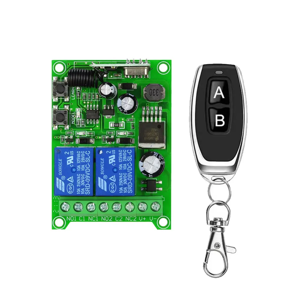 433MHz DC12-50V 2-Channel Multi-function Universal RF Remote Control Switch For Smart Home Garden Watering