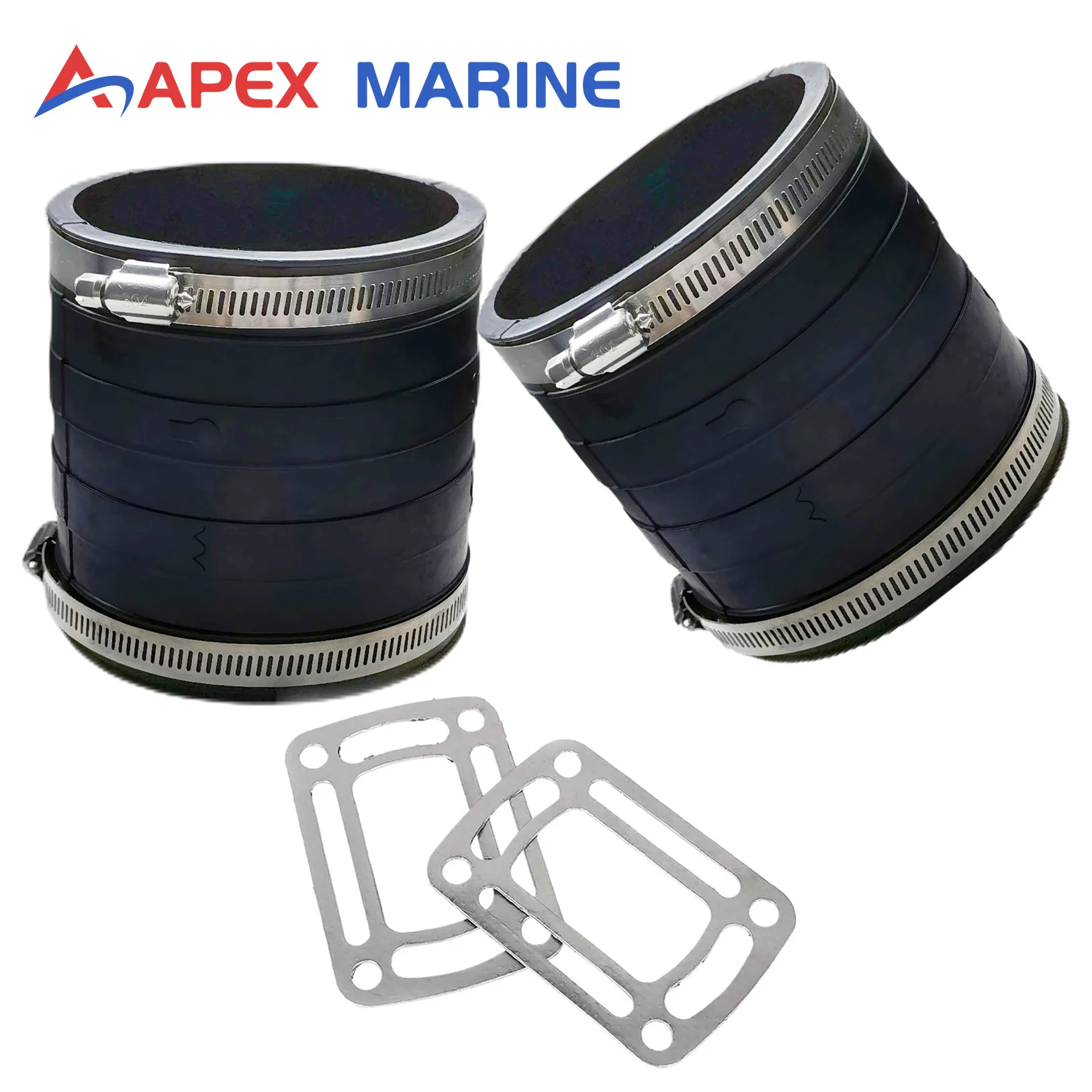 3852696 Upper Exhaust Bellows & Exhaust Riser Gaskets 3850496 3863191 Fits for Volvo Penta OMC Cobra 4.3 to 8.2 L Stern Drive
