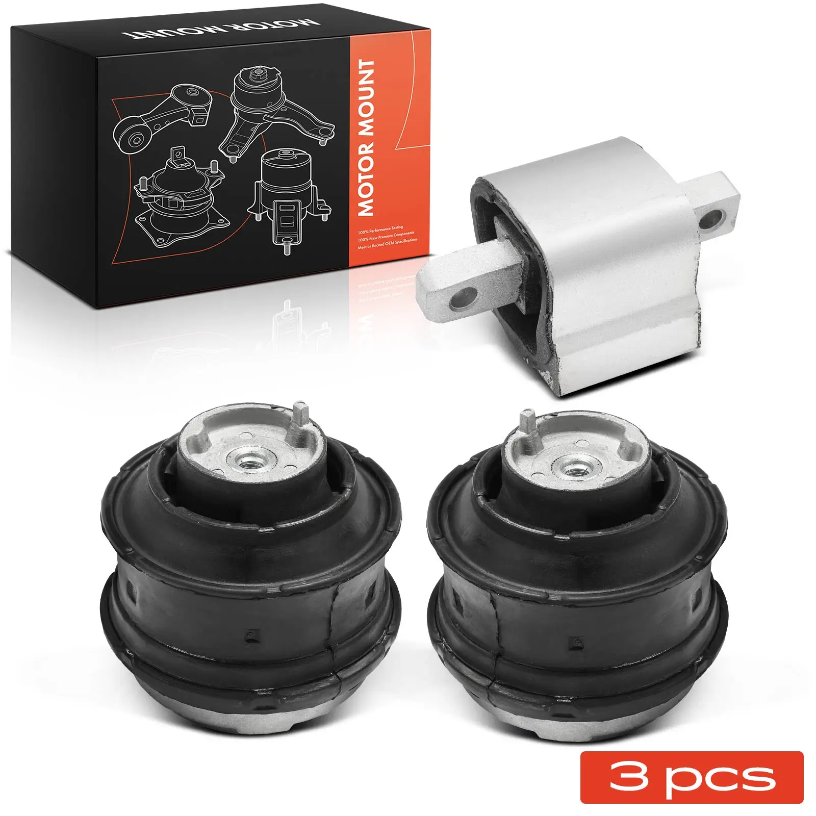 Frankberg 2x Motoronderdelen + 1x Transmissieonderdelen voor- en achteronderdelen voor Mercedes-Benz W202 C180 C230 CLK C208 A7060 EM9268 EM8832